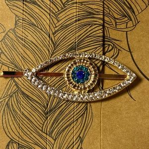 Evil Eye Crystal Hair Pin
